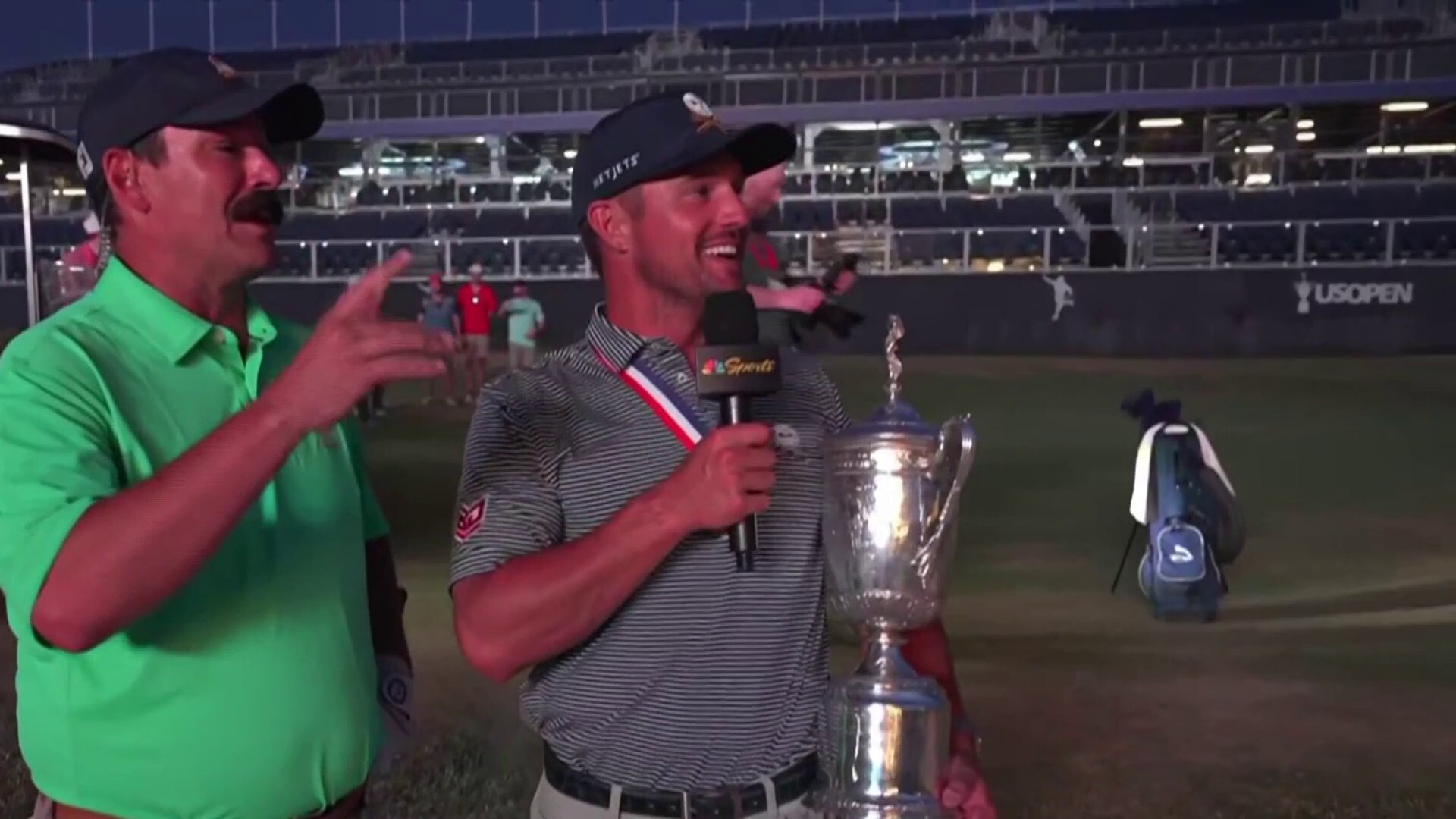 Bryson DeChambeau Helps Golf Analyst Johnson Wagner Recreate Epic US Open Bunker Shot